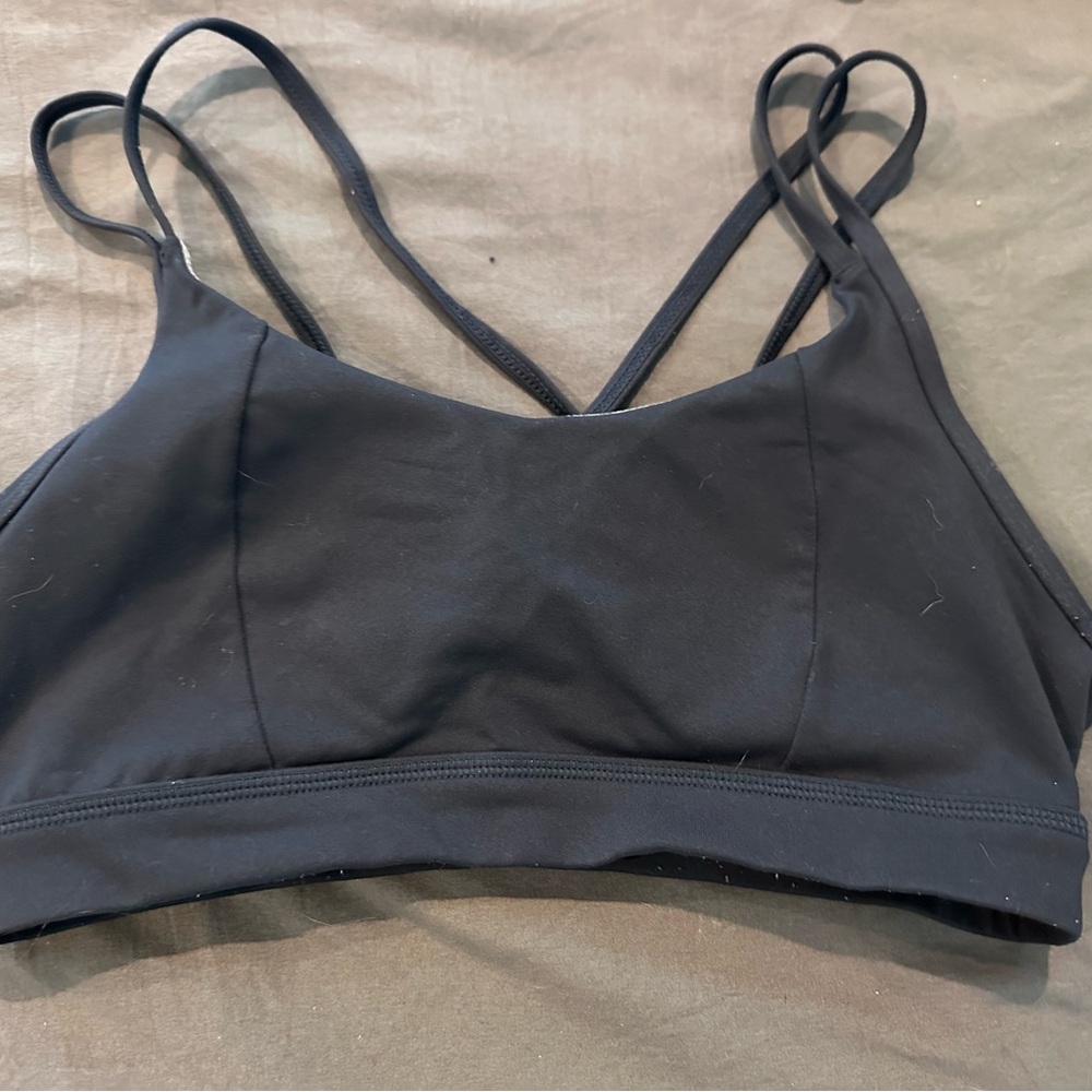 Gently worn supportive women’s navy sports bra